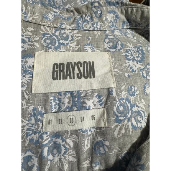 Grayson The Hero Shirt Women’s Size 3(M) Blue Floral Cotton Button Up - Picture 5 of 7